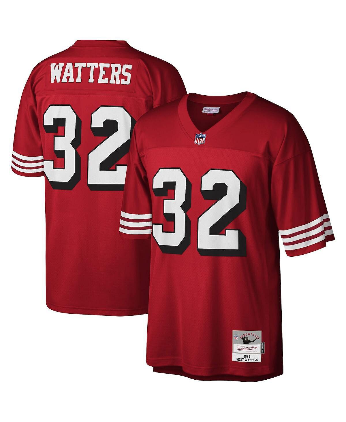 

Футболка Mitchell & Ness Men's Ricky Watters Scarlet San Francisco 49ers Legacy, красный/белый/черный