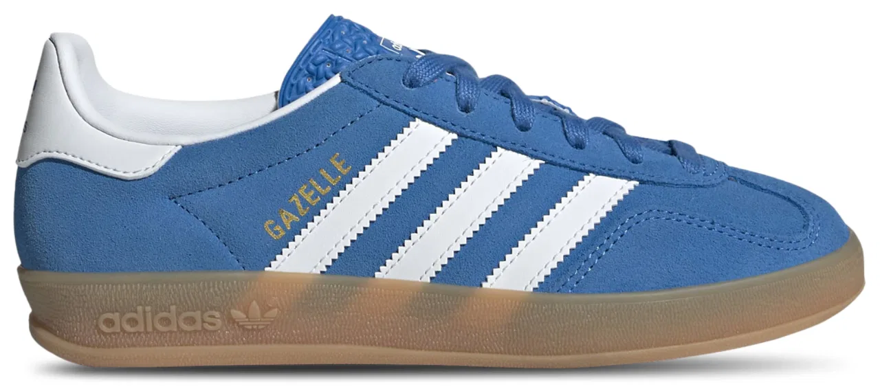 Кроссовки для мальчиков Gazelle Indoor Adidas, синий/коричневый/белый
