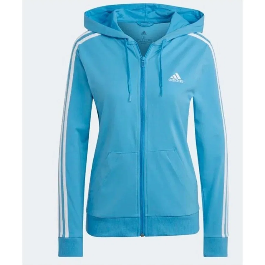 Женская куртка с капюшоном adidas, Pulblu White