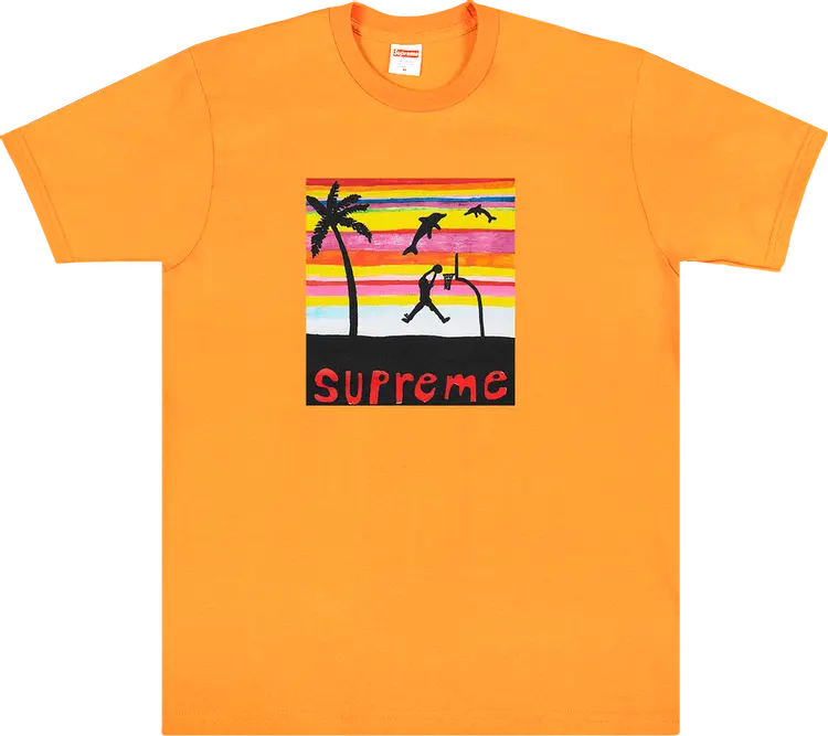 

Футболка Supreme Dunk Tee 'Bright Orange', оранжевый