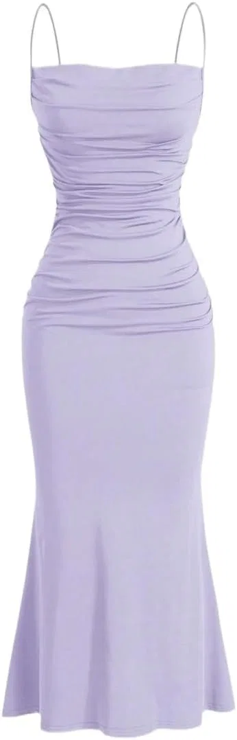 Женское элегантное платье без рукавов с открытой спиной Generic, Mauve Purple