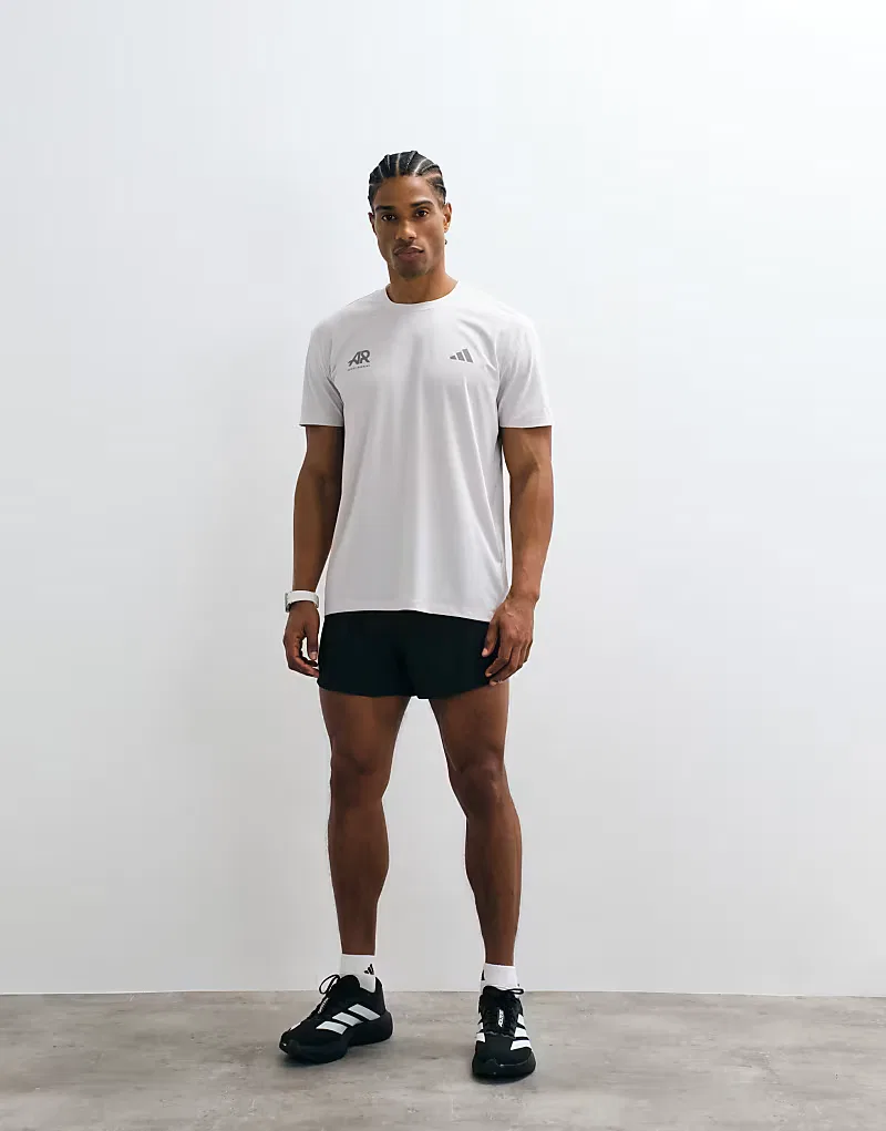 Футболка Adidas Running adi365 AR с принтом на спине, серо-розовый — фото 2