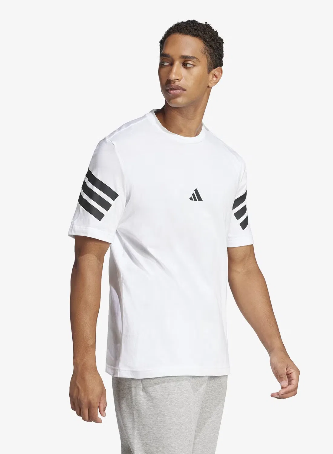 Футболка с принтом Future Icon 3 Stripe Adidas, белый