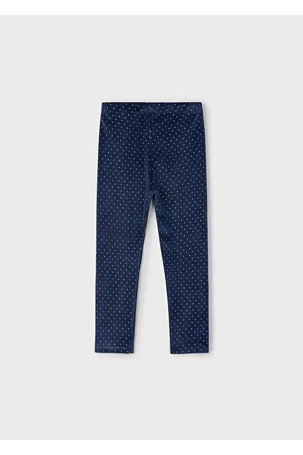 Детские леггинсы для девочек в горошек Mayoral, Navy Blue — фото 3
