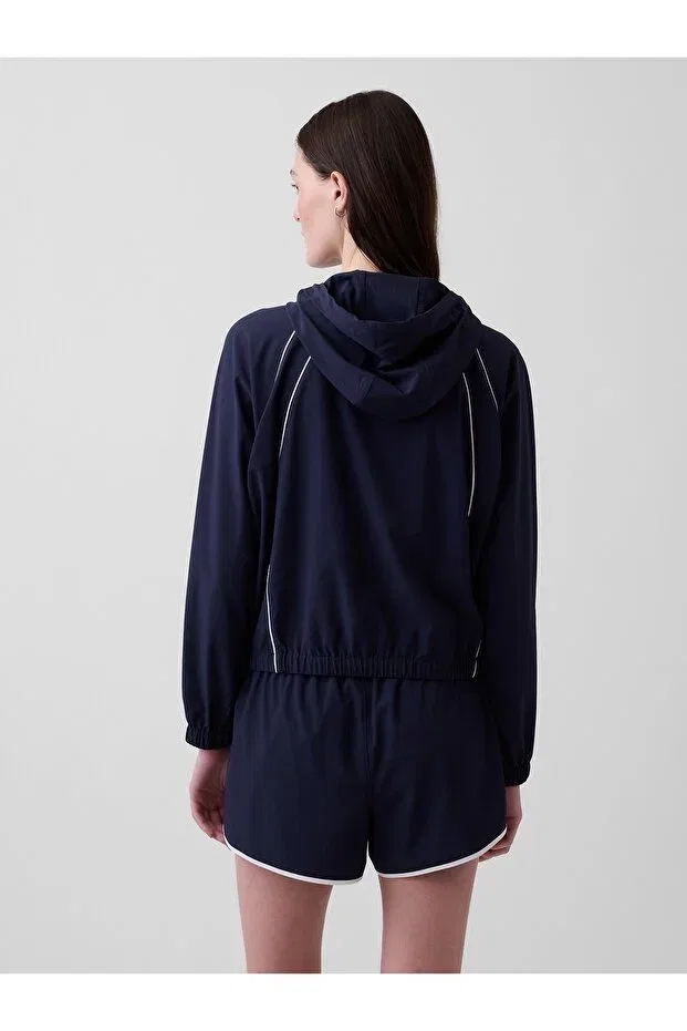 Женская ветровка с капюшоном Gap, Navy Blue-001 — фото 3