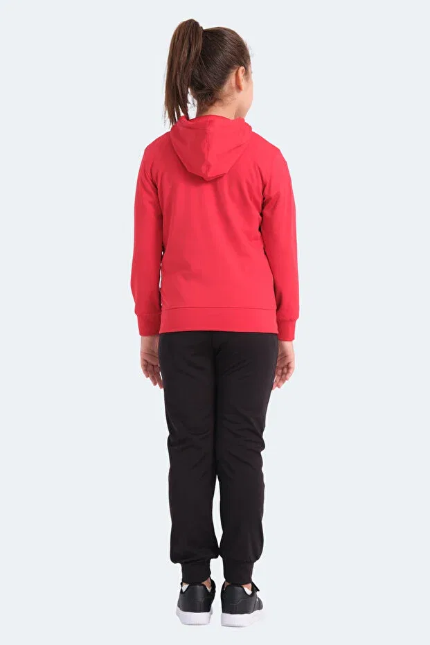 Детский спортивный комплект для девочек с принтом Noon Slazenger, Black / Red — фото 2