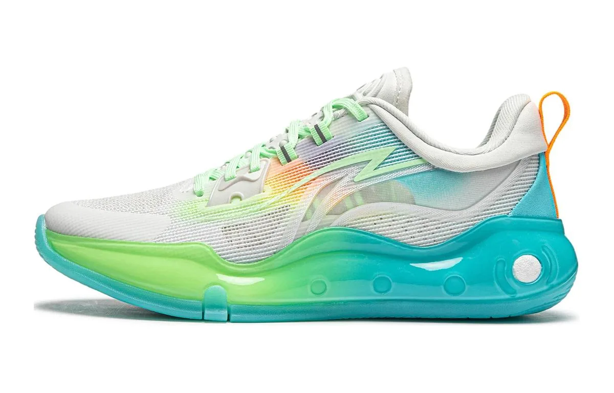 YOUNG Детские баскетбольные кроссовки Li-Ning YOUNG PREMIUM 4.0 низкие дышащие светло-серо-голубые