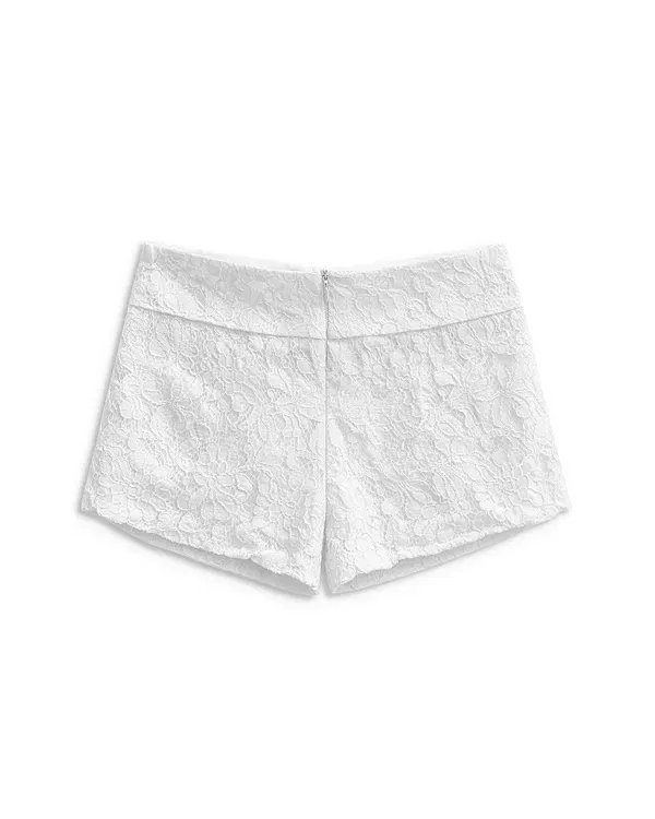 Детские шорты для девочек кружевные Sawyer KatieJ NYC, White Lace — фото 2