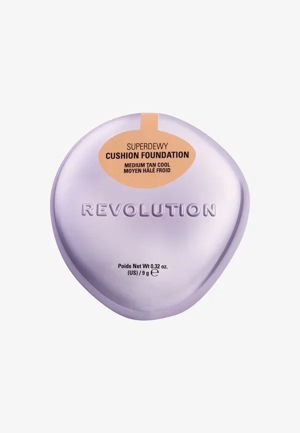 Тональная основа cushion с сияющим финишем Superdewy Cushion Foundation Makeup Revolution, Medium Tan Cool 9 г, цвет medium tan cool — фото 2