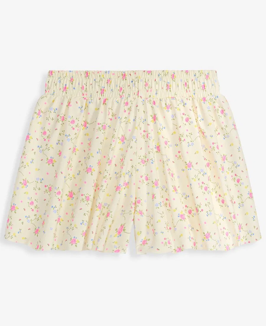 Детская юбка-шорты для девочек с принтом Tiered Floral With Jules, Yellow — фото 2