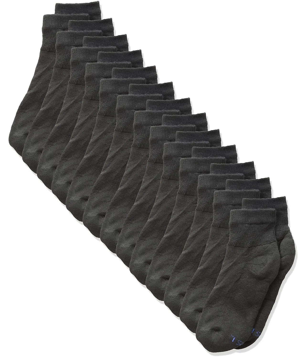 Набор сверхпрочных коротких носков для мальчиков Hanes, Black - 12 Pack