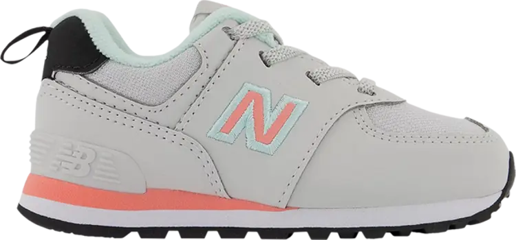 

Кроссовки New Balance 574 Toddler 'Fashion Metallic - Summer Fog Pink Mint', серый