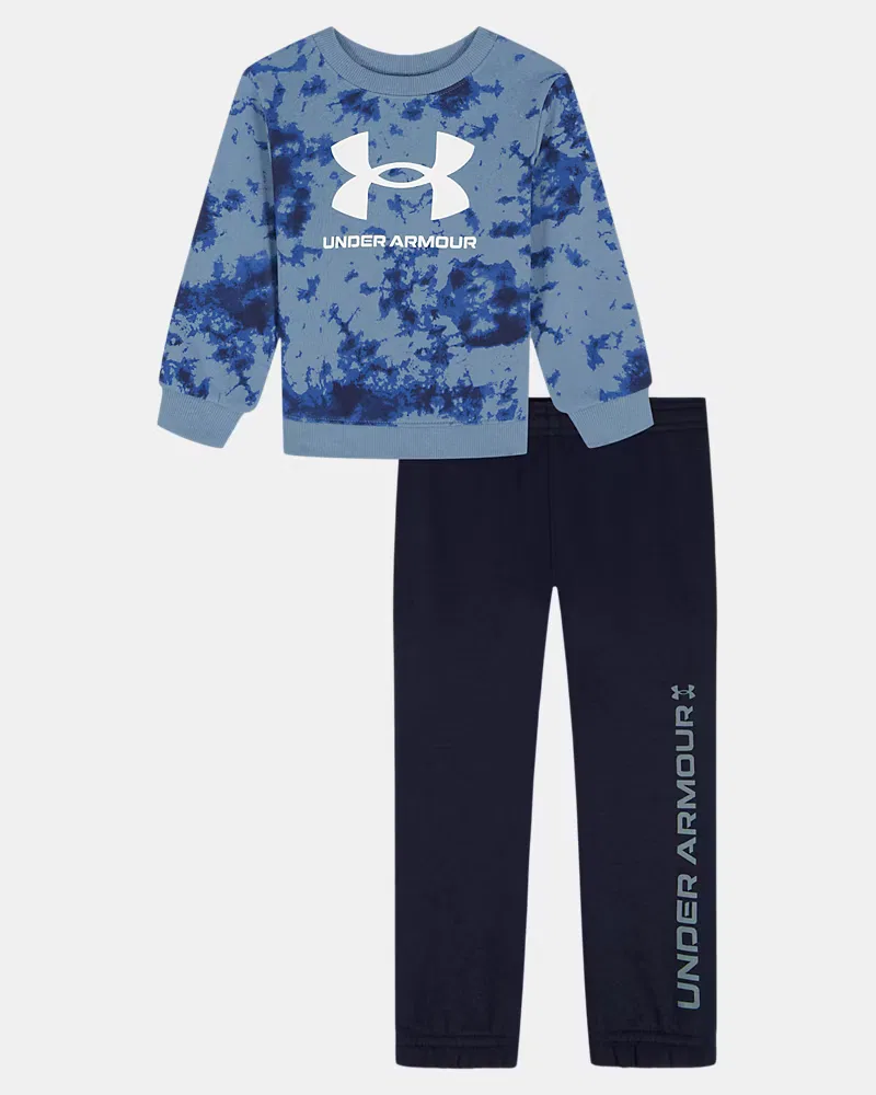 Комплект для мальчиков из плотного флиса, кофта и джоггеры, UA Rival UnderArmour, Blue Smoke/White