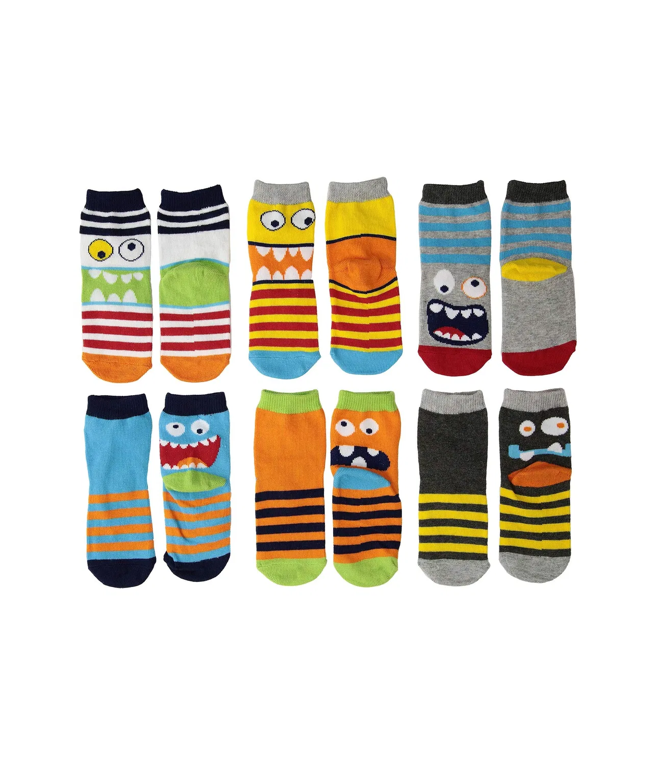Набор из 6 носков Monster Crew (для малышей/детей постарше) Jefferies Socks, Multi