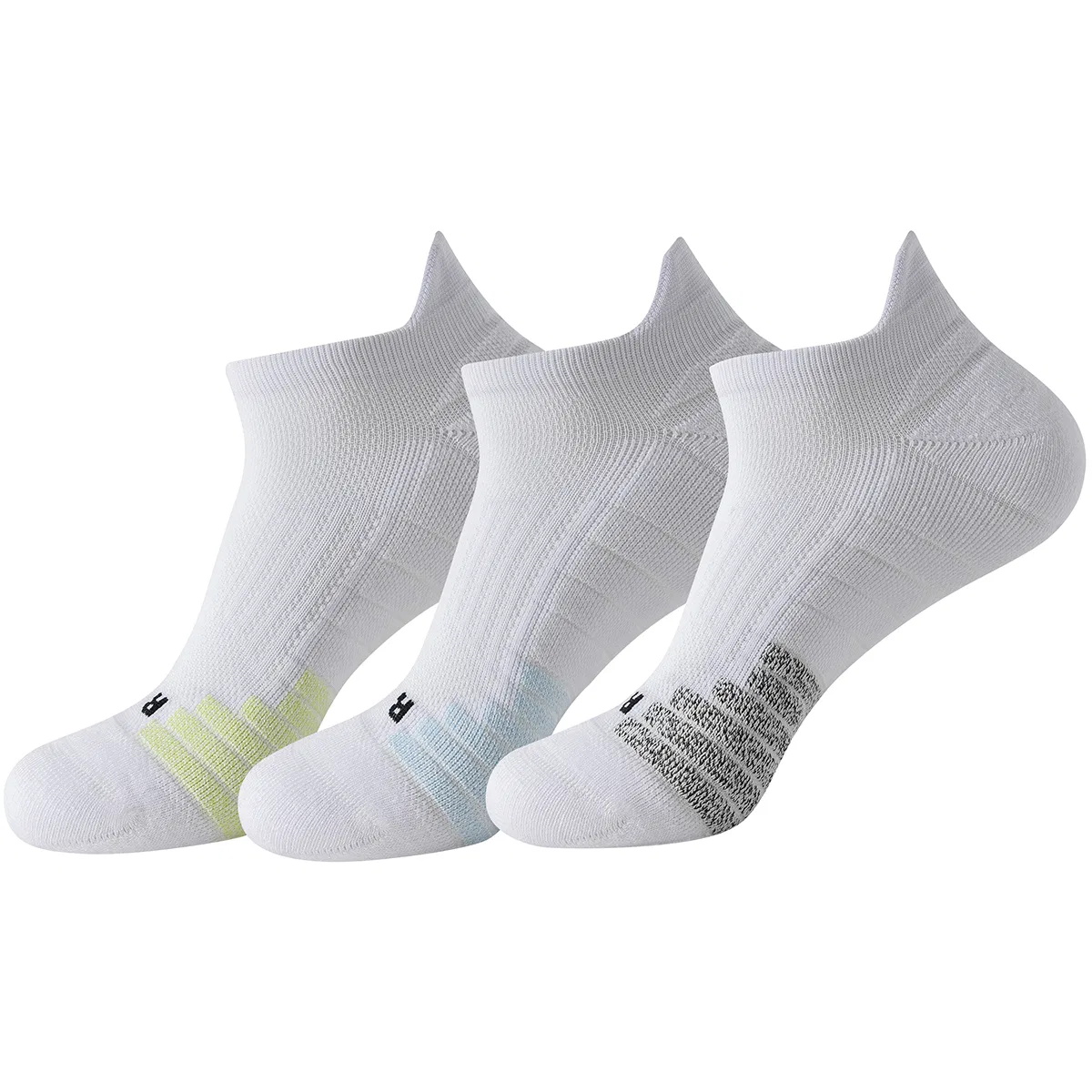 Детские носки для баскетбола с принтом, комплект из 3 пар, Trend Party Series, MIIOW, White Green + White Blue + White Gray