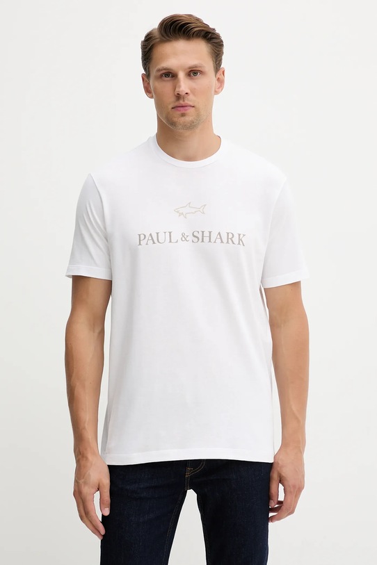 

Хлопковая футболка Knitwear Paul&Shark, белый