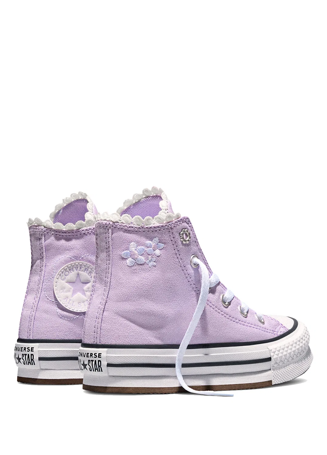 Кроссовки детские Converse Chuck Taylor All Star EVA Lift с цветочным принтом, lilac — фото 3