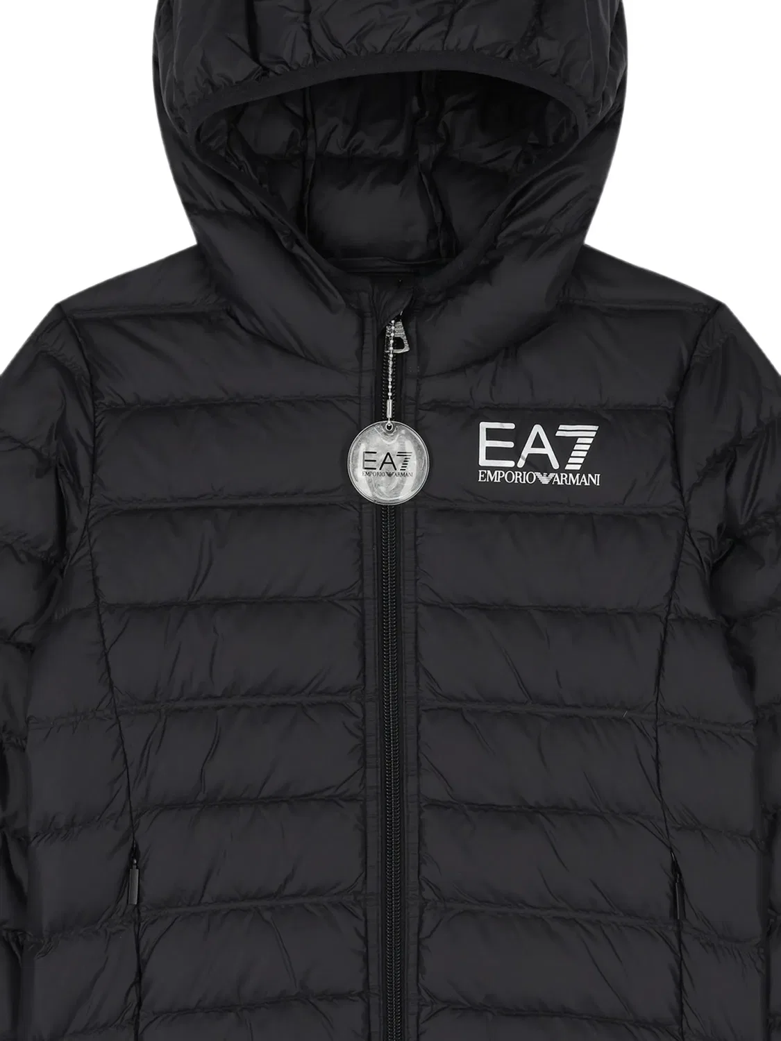 Стеганая куртка с капюшоном Ea7 Emporio Armani, черный — фото 3