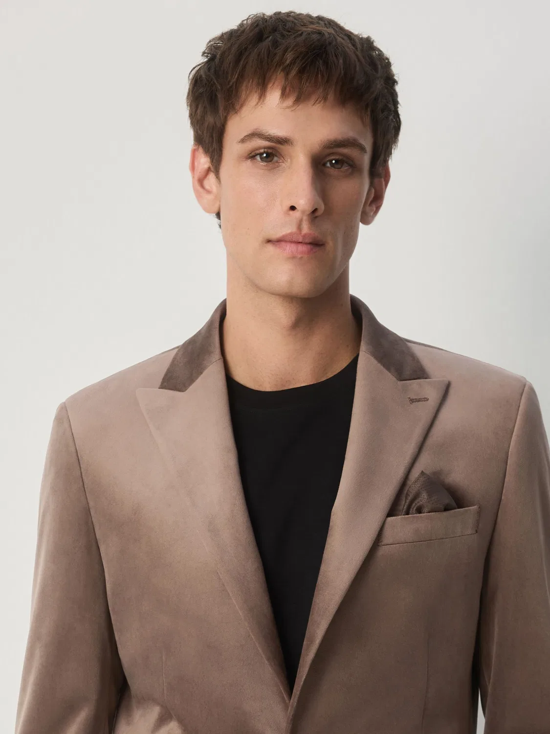 Пиджак из вельвета, Slim Fit, Taupe Next — фото 4
