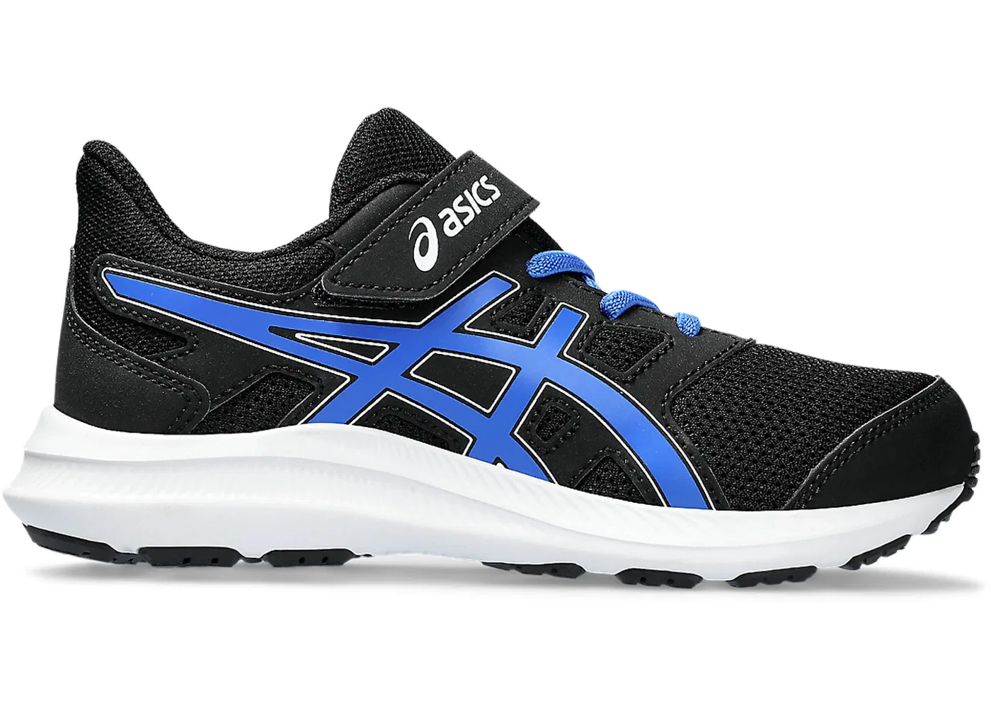 Детские кроссовки для мальчиков с закрытой пяткой ASICS Jolt 4, Black Illusion Blue