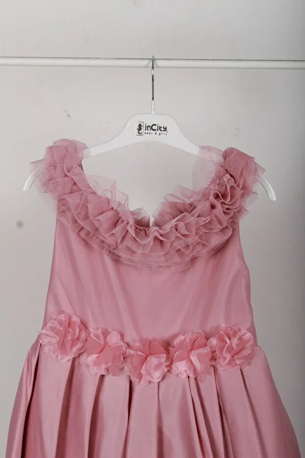 Детское платье для девочек с принтом Incity, Powder Pink — фото 4