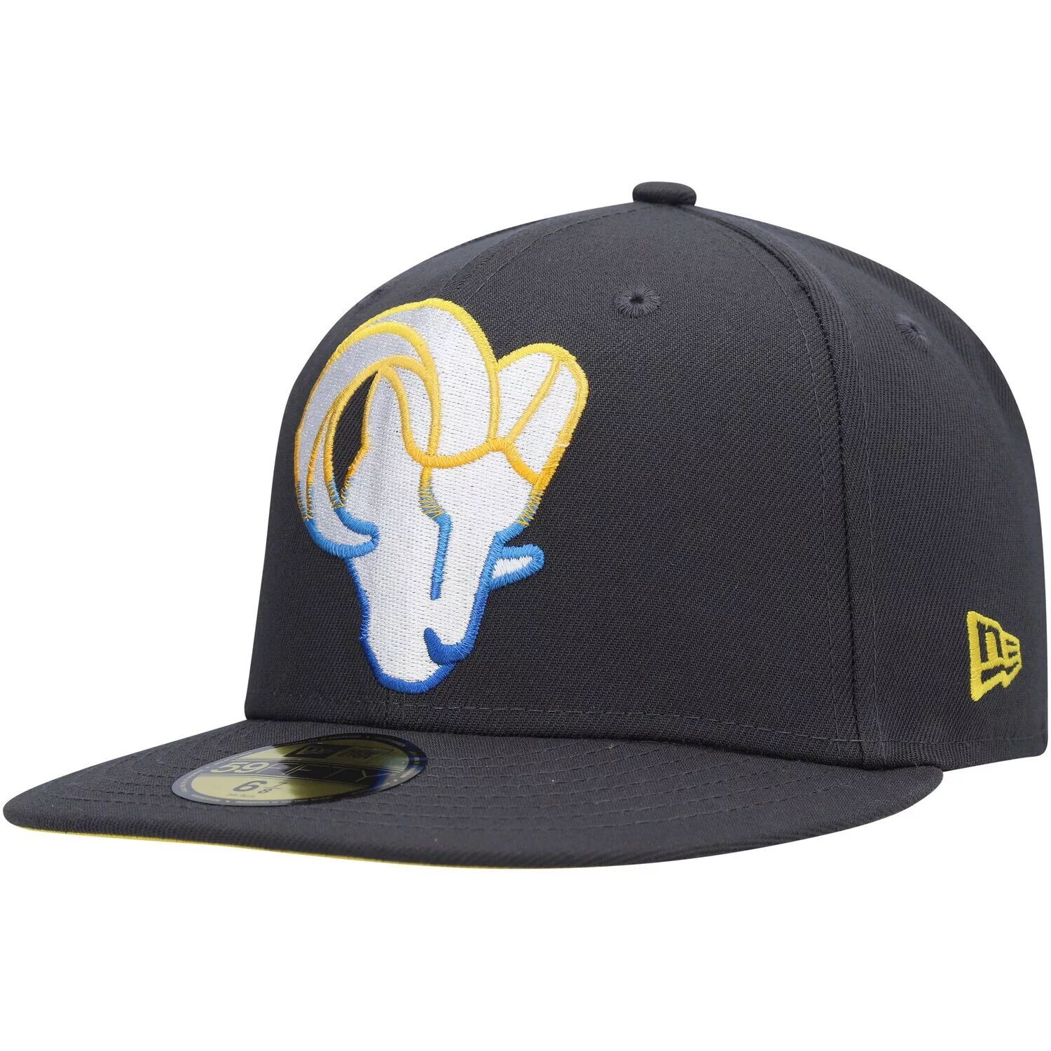 

Мужская приталенная шляпа New Era Graphite Los Angeles Rams Color Dim 59FIFTY