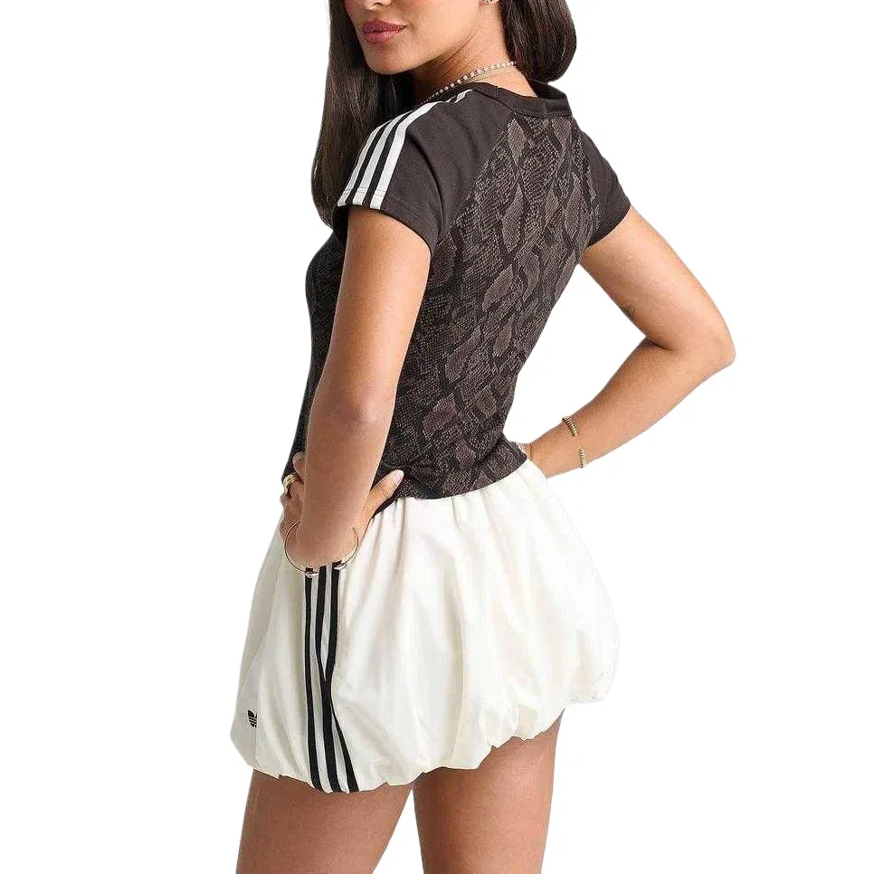 Женская футболка с принтом Snake Print Cali Adidas, коричневый — фото 2