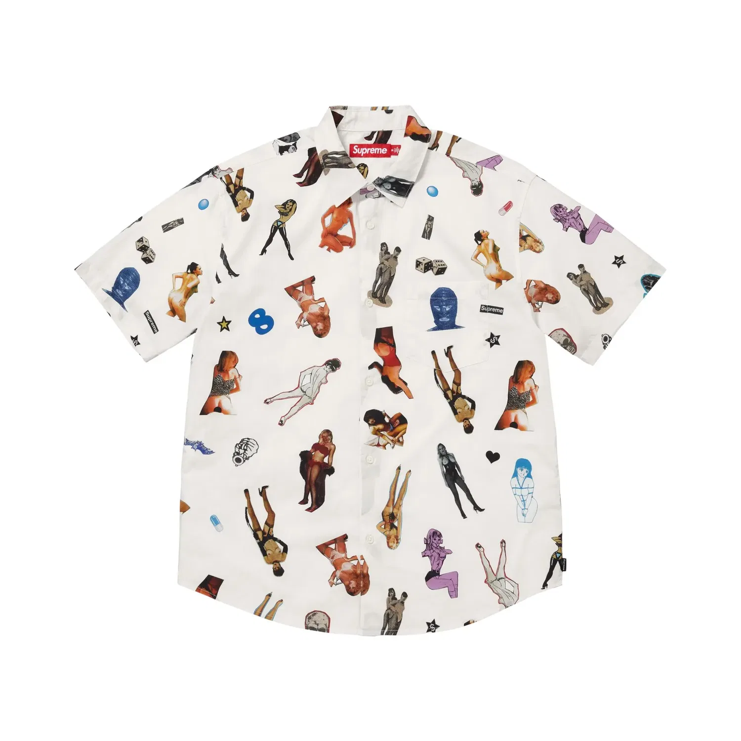Рубашка с принтом Collage Supreme, White