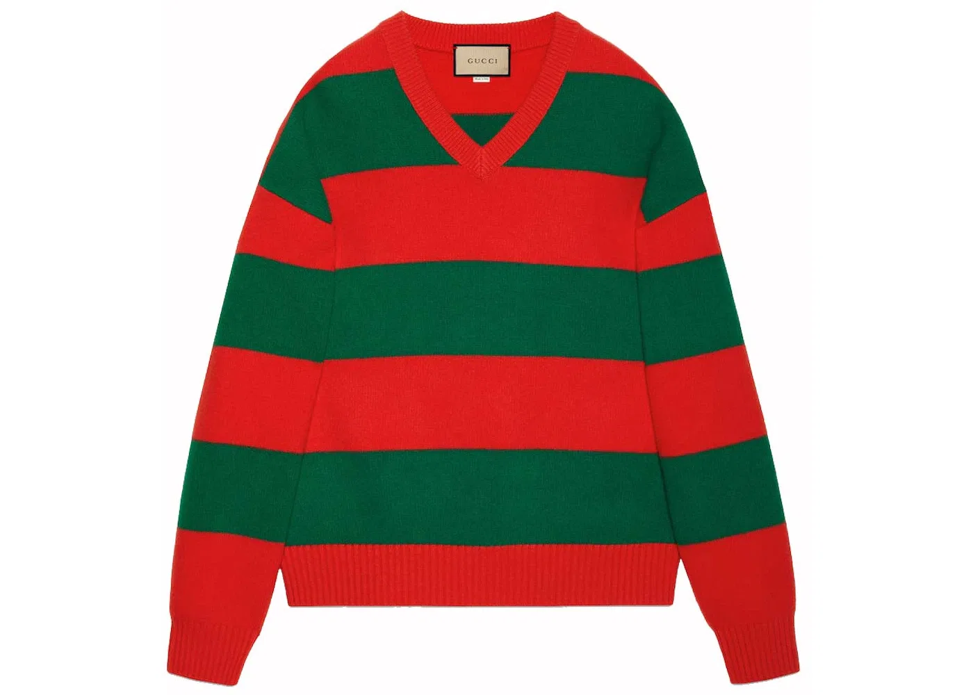 Мужской джемпер с полосками Gucci, Red/Green