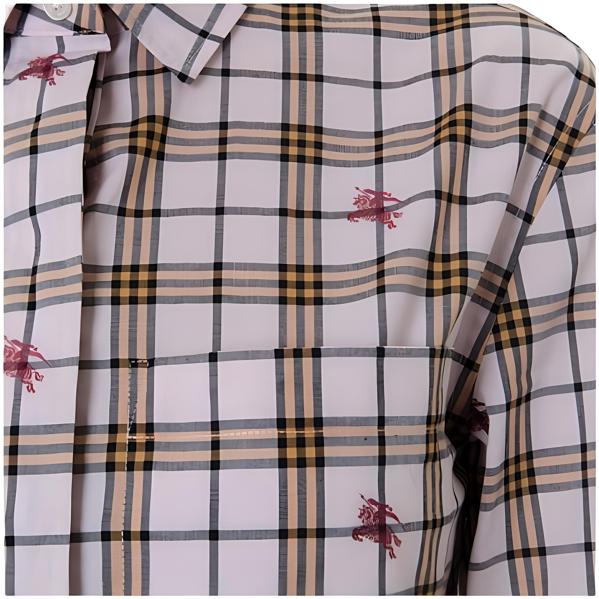 Рубашка женская Burberry с квадратным воротником, розовая — фото 3