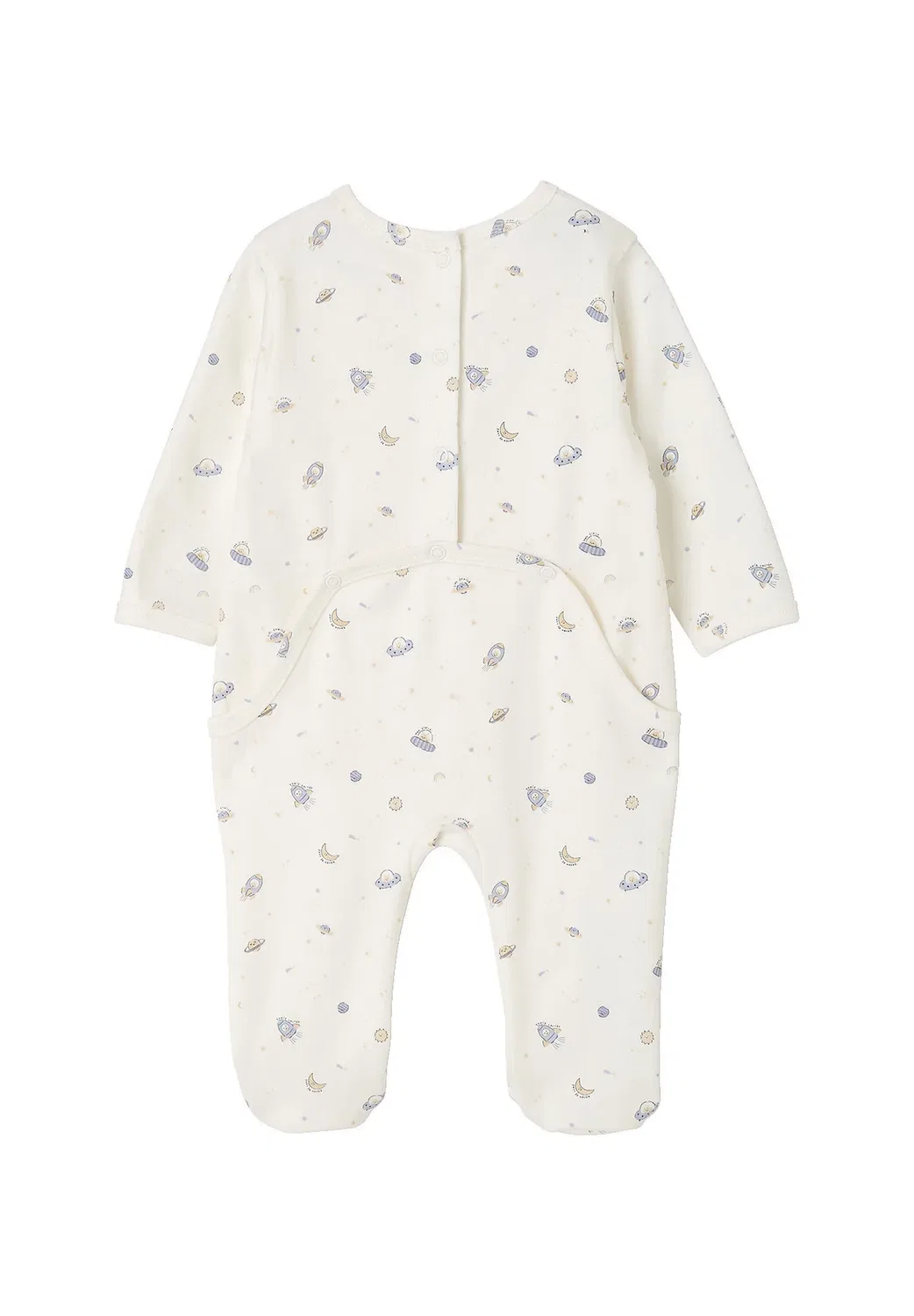 2Er-Pack baby schlafanzüge mit weltall- und sternen-motiven - комбинезон для сна Vertbaudet, Himmelblau — фото 2