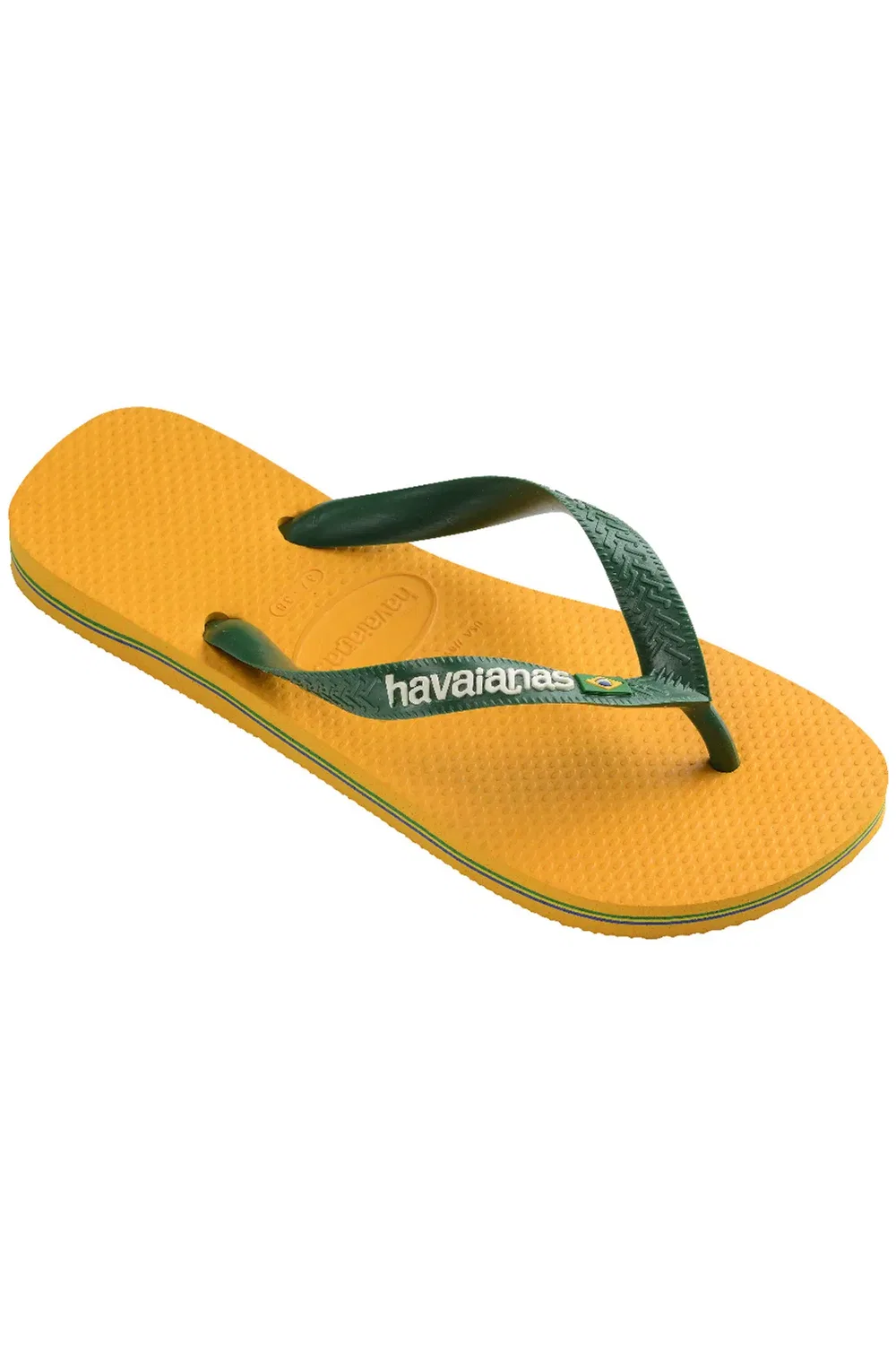 Детские шлепанцы с логотипом Brasil Havaianas, Yellow — фото 3