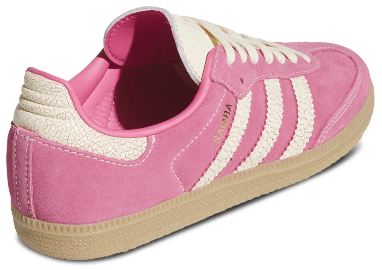 Кроссовки для девочек Samba OG Adidas, цвет Warm Vanilla/Pink Fusion/Gum — фото 3