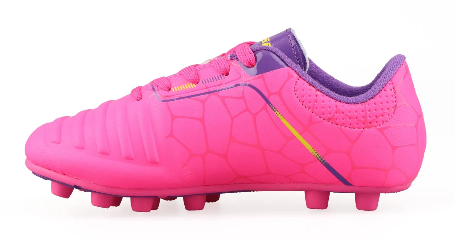 Детские бутсы для девочек и мальчиков Kids Treasure Jr Fg VIZARI, Pink Purple Yellow — фото 4