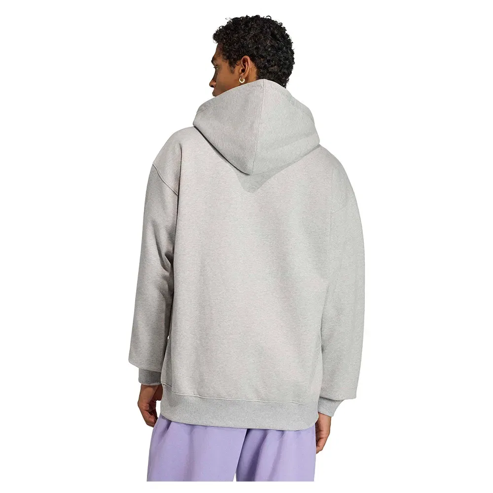 Толстовка свободная на молнии Trefoil Essentials Adidas Originals, серый — фото 2