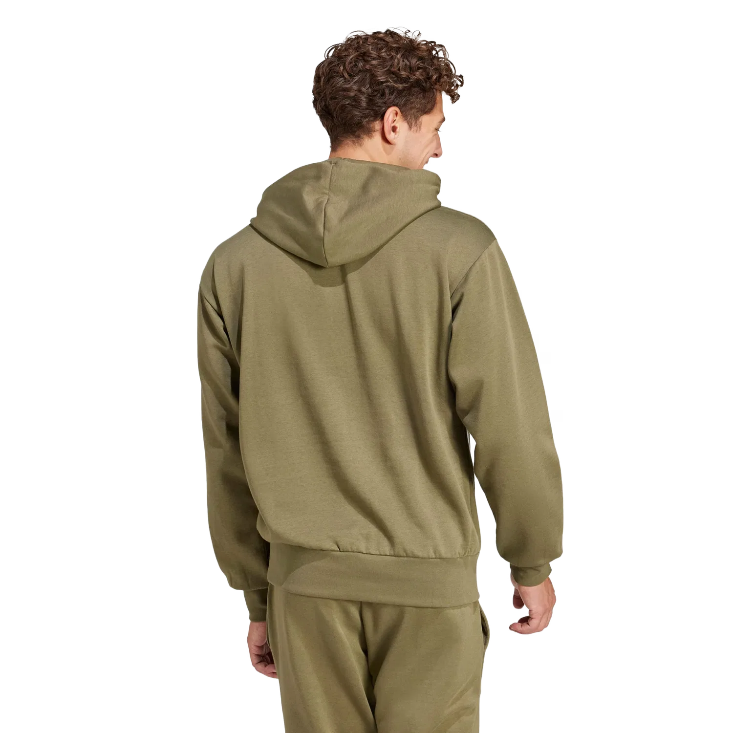 Мужское худи с капюшоном Essentials Feelcozy Adidas, цвет Olive — фото 3