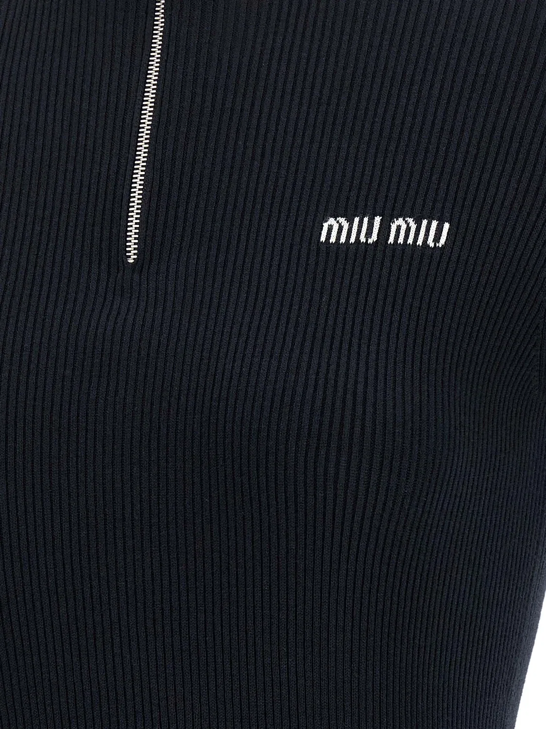 Вязаное мини-платье MIU MIU, синий — фото 4