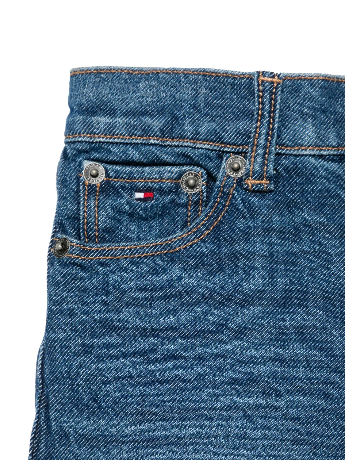 Детские джинсовые шорты с эластаном Tommy Hilfiger, синий — фото 2