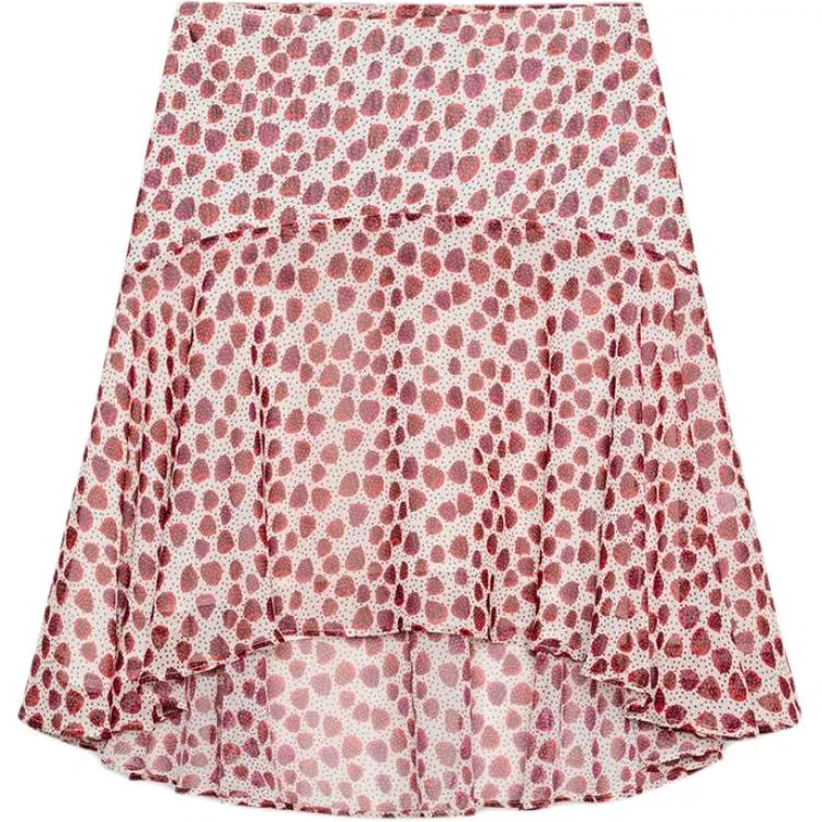 Женская длинная юбка миди без рукавов ZARA, Nude/Red
