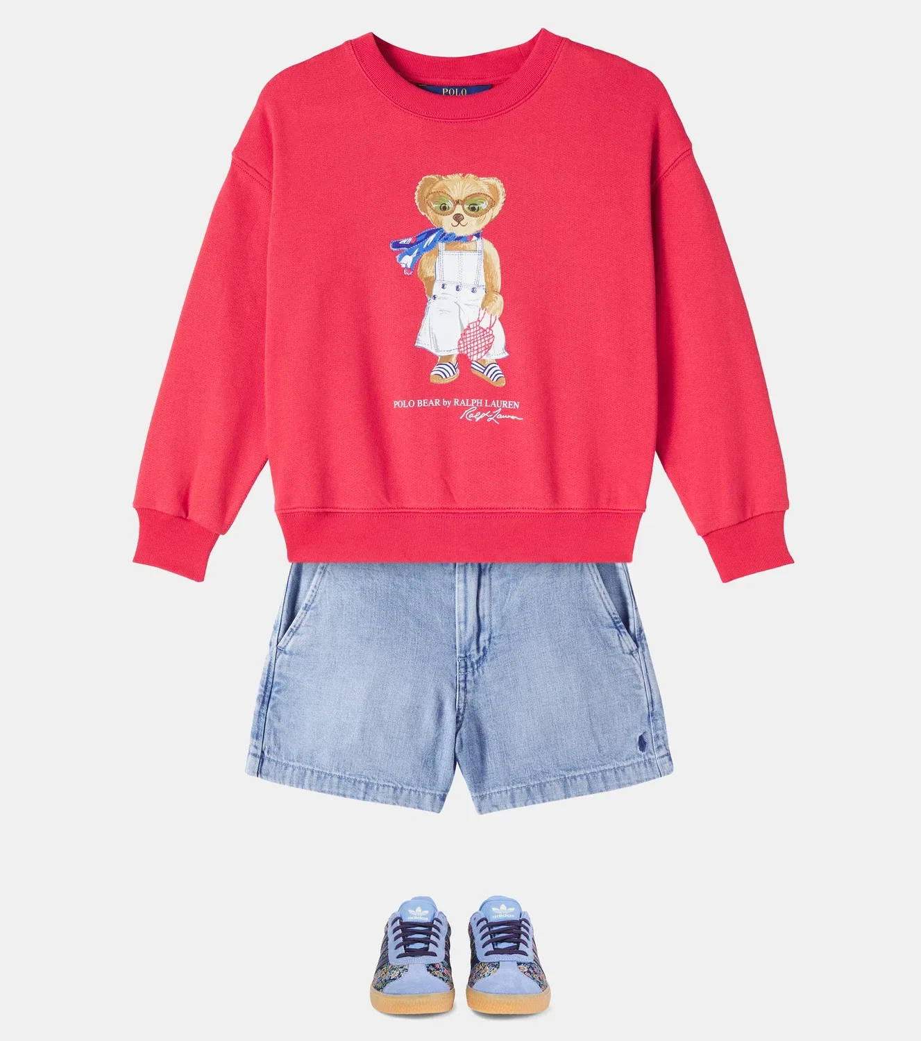Шорты джинсовые Polo Ralph Lauren Kids, синий — фото 2