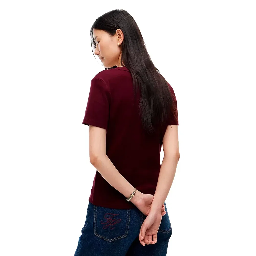 Женская футболка с V-образным вырезом Tommy hilfiger, Purple — фото 2