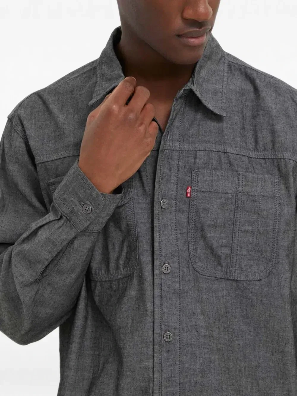 Джинсовая рубашка Auburn на пуговицах Levi's, черный — фото 4