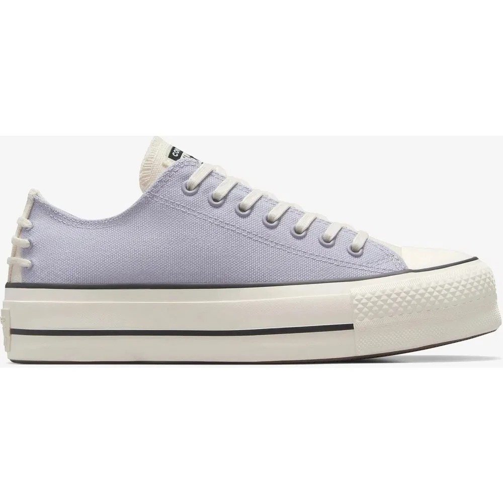 Детские кроссовки на платформе с восковыми шнурками Chuck Taylor All Star Lift Crafted Laces, Lila Converse