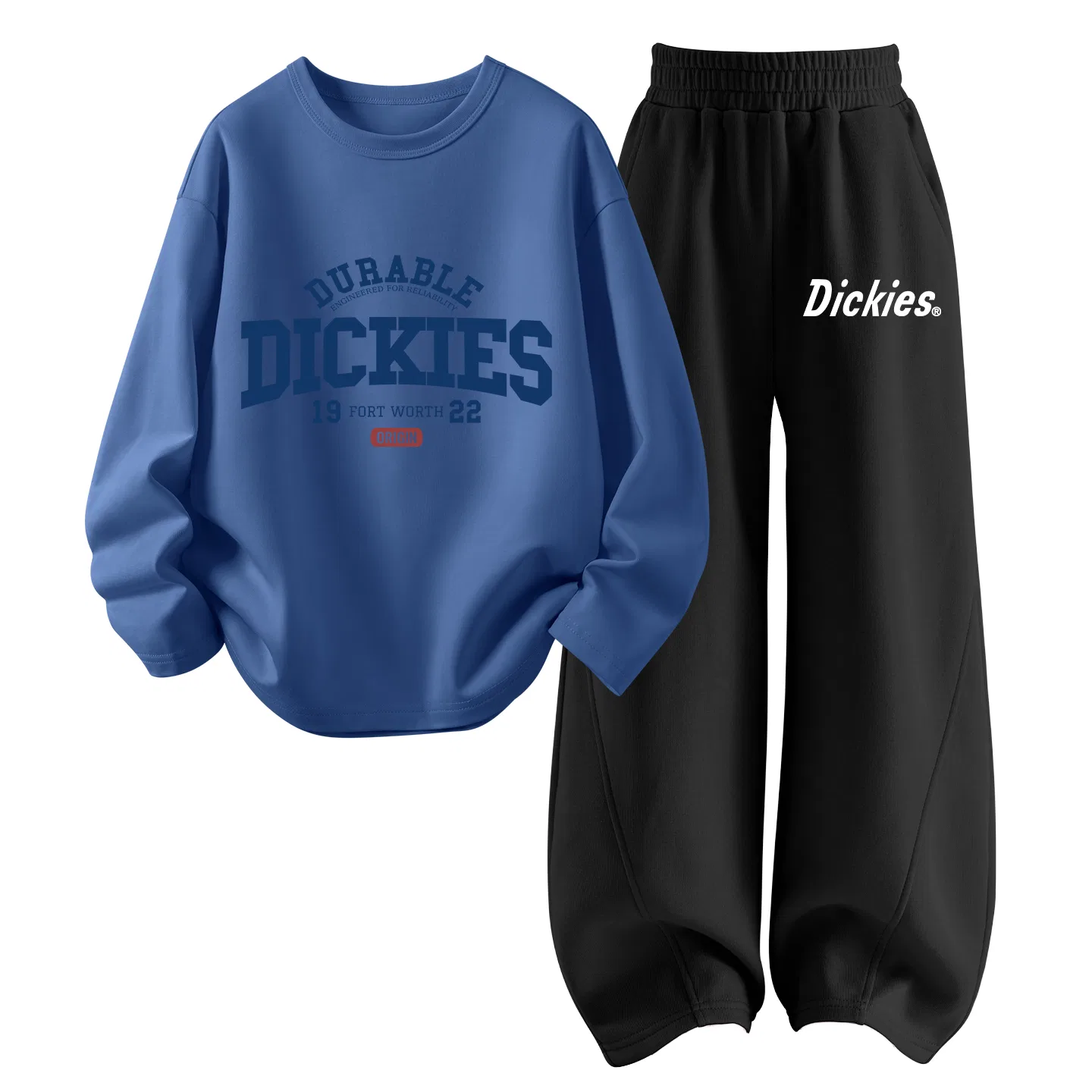 Детский комплект из футера с принтом Dickies, Sun Mountain Label Vintage Green+Sun Mountain Label K Navy Blue — фото 3