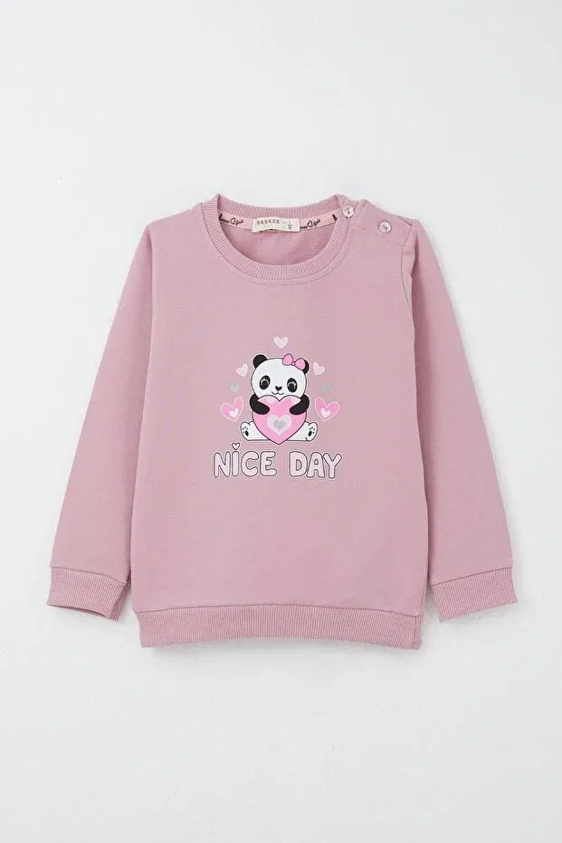 Детский спортивный комплект для девочек с принтом Happy Slippers Breeze, Rose Dry — фото 2