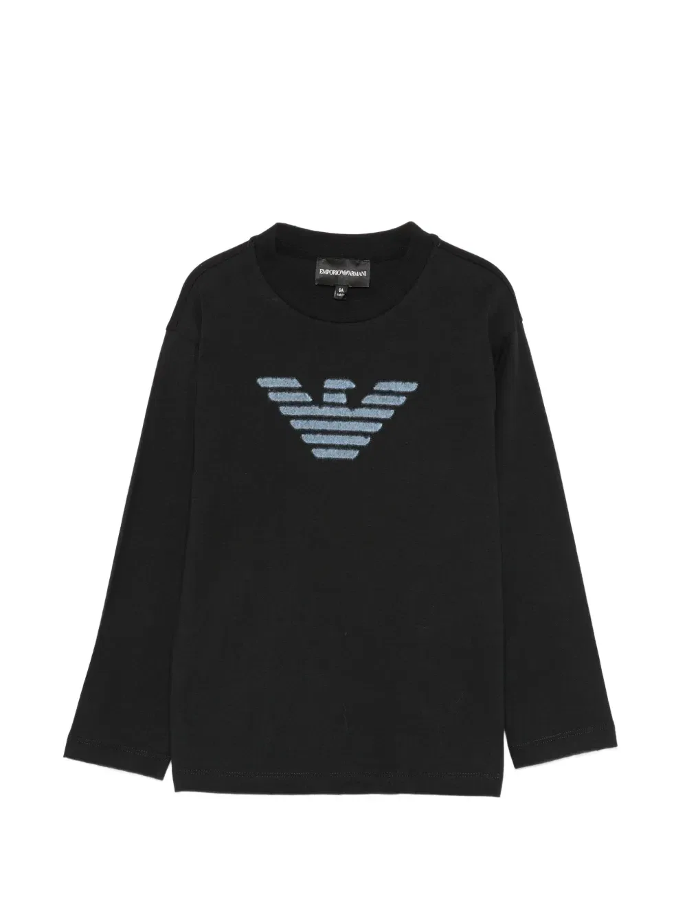 Футболка с длинными рукавами и логотипом Emporio Armani Kids, синий