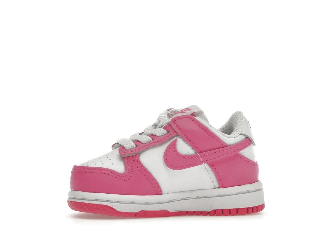 Детские кроссовки для мальчиков и девочек с контрастным дизайном Nike Dunk Low Nike, White/Laser Fuchsia — фото 3