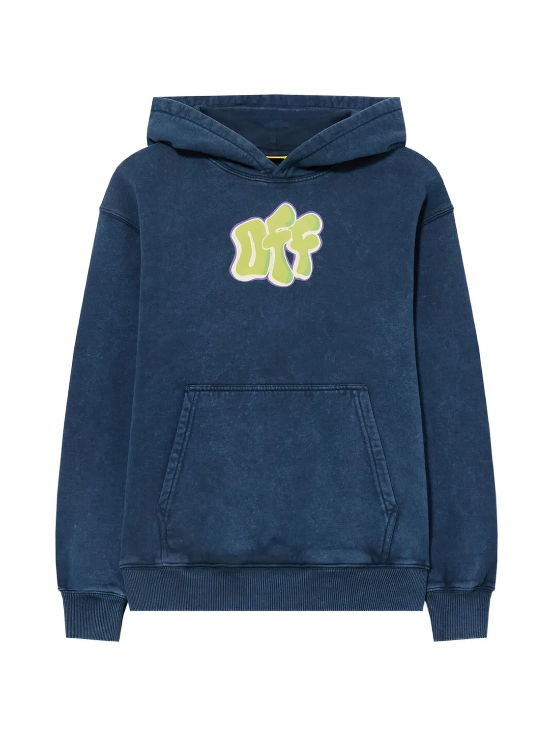 OFF-WHITE Худи с капюшоном, хлопок, синий