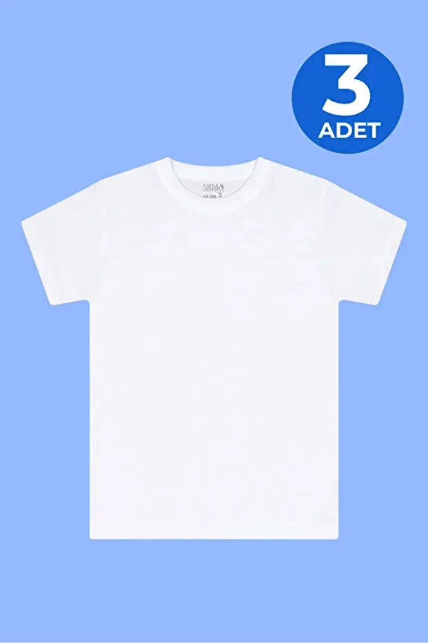 Детская футболка для мальчиков хлопковая комплект из 3 штук X Modal, White