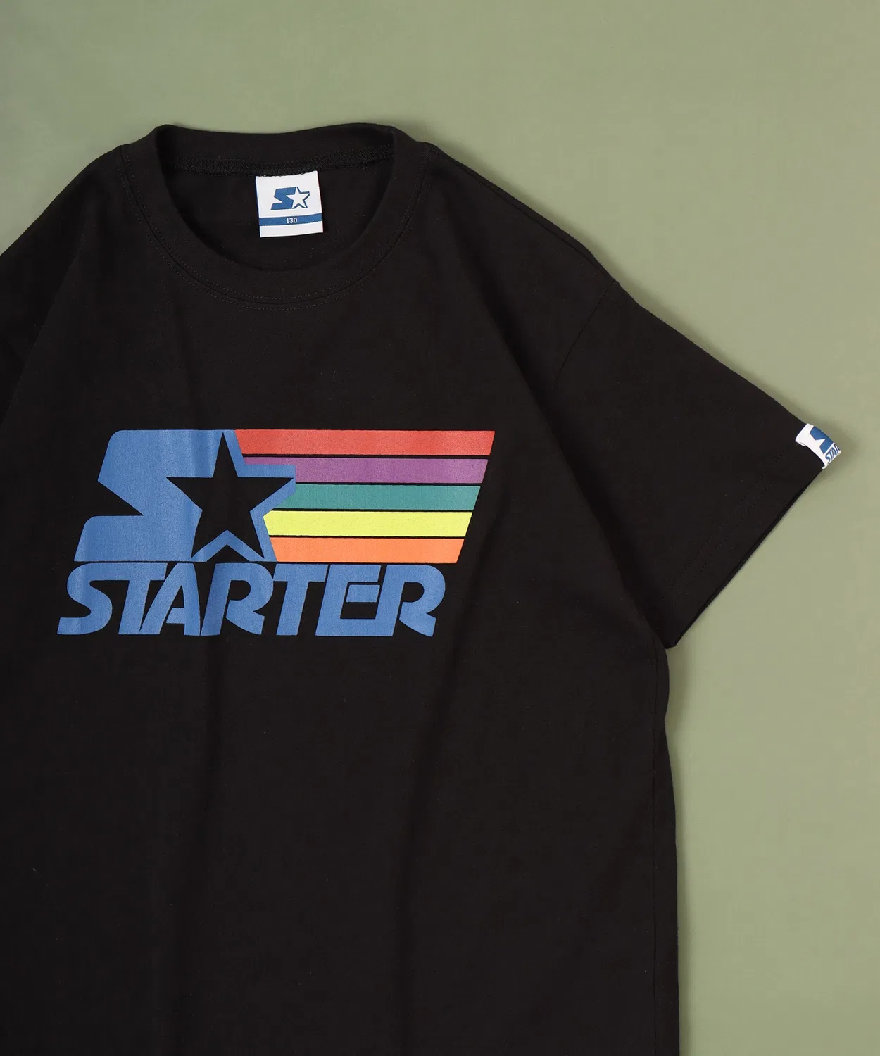 Детская футболка с принтом, с коротким рукавом STARTER, Black